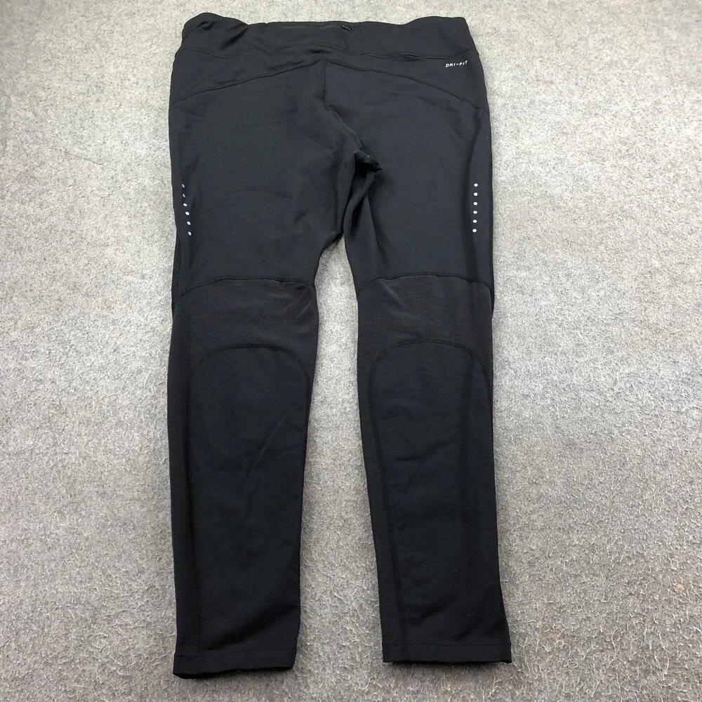 Nike Leggings Womens 2X Black Dri-FIT Compression Ankle Running Gym Athletic